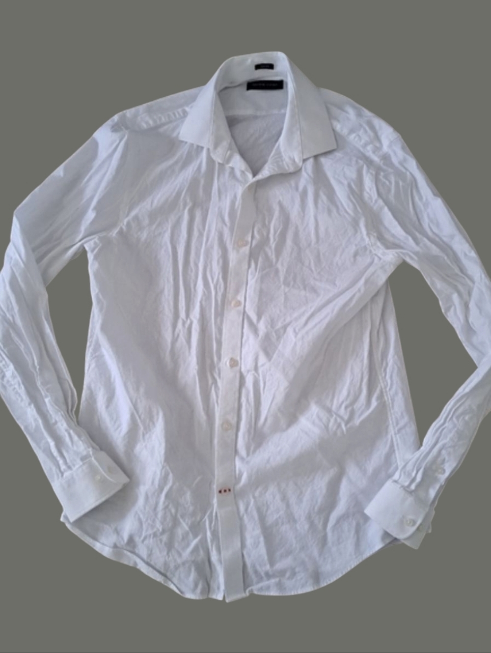 Tommy Hilfiger Men's White Dress Shirt Size Large Slim Fit